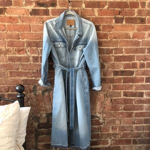 Sanctuary denim long jacket frayed bottom